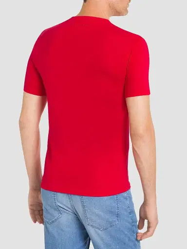 Stefano Ricci Men's Lion Embroidered Design T-Shirt - Spy Red | Thumbnail 3 Stefano Ricci Men's Lion Embroidered Design T-Shirt - Spy Red | Thumbnail 3