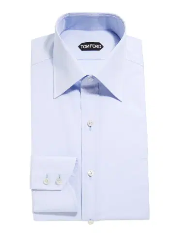 Tom Ford Men's Solid Point Collar Dress Shirt | Thumbnail 2 Tom Ford Men's Solid Point Collar Dress Shirt | Thumbnail 2