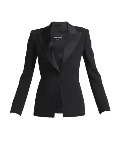 Giorgio Armani Single-Breasted Tuxedo Jacket | Thumbnail 2 Giorgio Armani Single-Breasted Tuxedo Jacket | Thumbnail 2