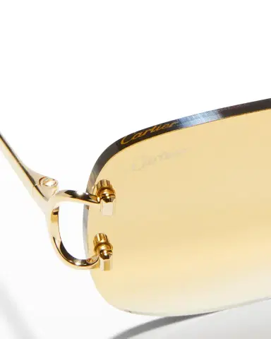 Cartier Men 's Rimless Metal Sunglasses | Thumbnail 4 Cartier Men 's Rimless Metal Sunglasses | Thumbnail 4