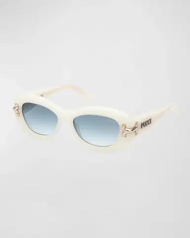 PUCCI Filigree Acetate Oval Sunglasses | Thumbnail 2 PUCCI Filigree Acetate Oval Sunglasses | Thumbnail 2
