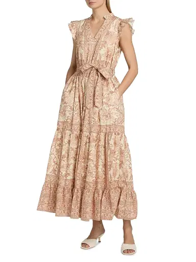 Elie Tahari Women's The Eden Printed Cotton Maxi Dress - Cypress Vine Print | Thumbnail 3 Elie Tahari Women's The Eden Printed Cotton Maxi Dress - Cypress Vine Print | Thumbnail 3