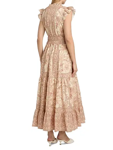 Elie Tahari Women's The Eden Printed Cotton Maxi Dress - Cypress Vine Print | Thumbnail 5 Elie Tahari Women's The Eden Printed Cotton Maxi Dress - Cypress Vine Print | Thumbnail 5