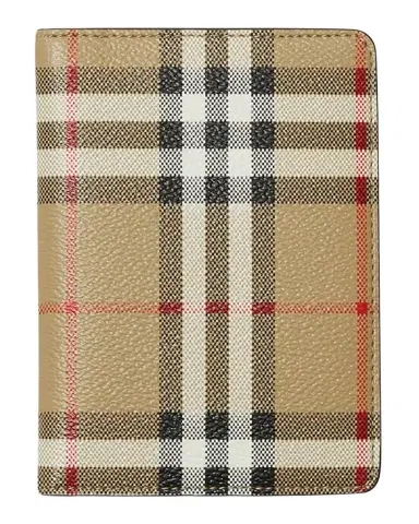 Burberry Check Bifold Passport Holder | Thumbnail 1 Burberry Check Bifold Passport Holder | Thumbnail 1