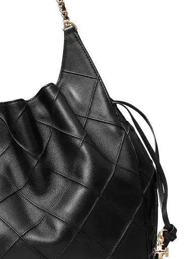 Tory Burch Women's Fleming Large Quilted Leather Tote Bag - Black | Thumbnail 5 Tory Burch Women's Fleming Large Quilted Leather Tote Bag - Black | Thumbnail 5