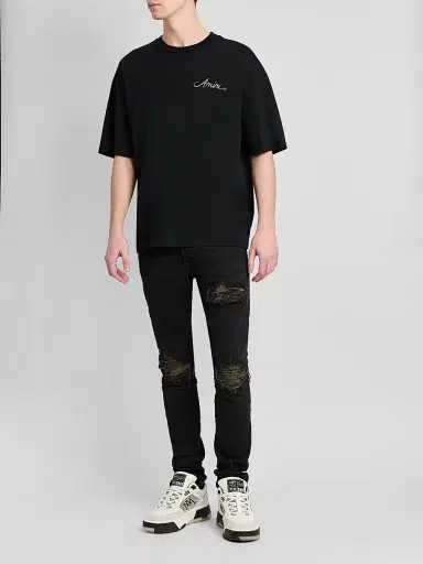 Amiri Men's Logo Cotton T-Shirt - Black | Thumbnail 2 Amiri Men's Logo Cotton T-Shirt - Black | Thumbnail 2