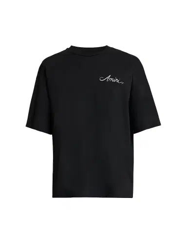Amiri Men's Logo Cotton T-Shirt - Black | Thumbnail 1 Amiri Men's Logo Cotton T-Shirt - Black | Thumbnail 1