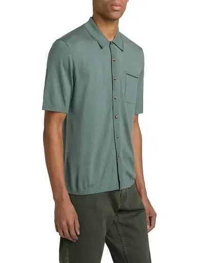 rag & bone Men's Conrad Silk-Cotton Shirt - Sal | Thumbnail 4 rag & bone Men's Conrad Silk-Cotton Shirt - Sal | Thumbnail 4