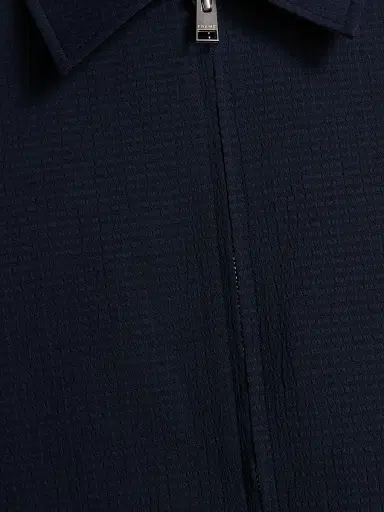 Frame Men's Seersucker Blouson Jacket - Navy - Size XXL | Thumbnail 7 Frame Men's Seersucker Blouson Jacket - Navy - Size XXL | Thumbnail 7