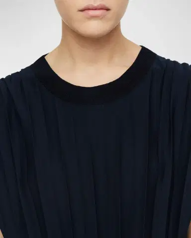 Joseph Pleated Cap-Sleeve Midi Dress | Thumbnail 3 Joseph Pleated Cap-Sleeve Midi Dress | Thumbnail 3