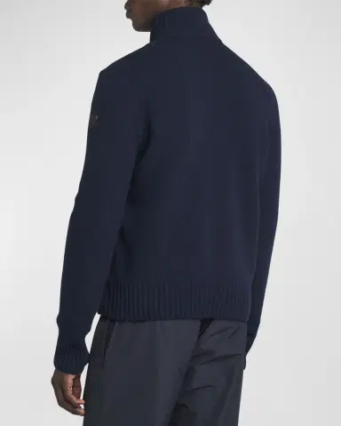 Moncler Men's Wool-Cashmere Padded Cardigan | Thumbnail 2 Moncler Men's Wool-Cashmere Padded Cardigan | Thumbnail 2