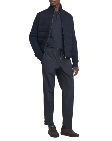 Moncler Men's Wool-Cashmere Padded Cardigan | Thumbnail 1 Moncler Men's Wool-Cashmere Padded Cardigan | Thumbnail 1
