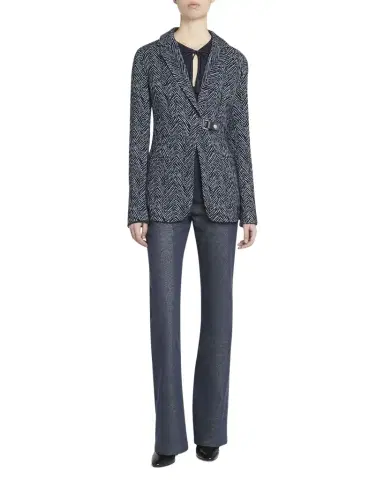 Giorgio Armani Zebra Cashmere-Viscose Buckle-Front Jacket | Thumbnail 1 Giorgio Armani Zebra Cashmere-Viscose Buckle-Front Jacket | Thumbnail 1