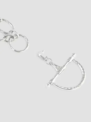 Anabel Aram Women's Cheval Sterling Silver-Plated Horsebit Pendant - Sterling Silver | Thumbnail 3 Anabel Aram Women's Cheval Sterling Silver-Plated Horsebit Pendant - Sterling Silver | Thumbnail 3