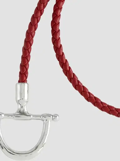 Anabel Aram Women's Cheval Braided Braided Leather & Sterling Silver-Plated Wrap Bracelet - Rouge | Thumbnail 3 Anabel Aram Women's Cheval Braided Braided Leather & Sterling Silver-Plated Wrap Bracelet - Rouge | Thumbnail 3