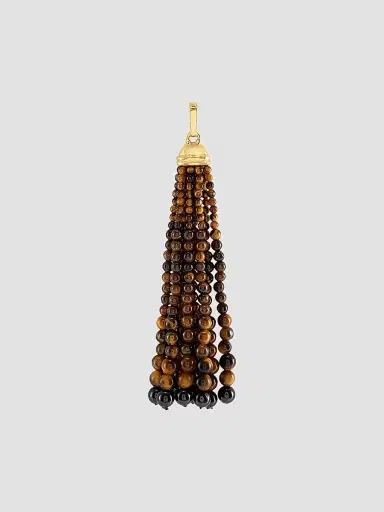 Anabel Aram Women's Forza 18K-Gold-Plated, Tiger's Eye & Black Onyx Beaded Tassel Pendant - Black Onyx | Thumbnail 2 Anabel Aram Women's Forza 18K-Gold-Plated, Tiger's Eye & Black Onyx Beaded Tassel Pendant - Black Onyx | Thumbnail 2