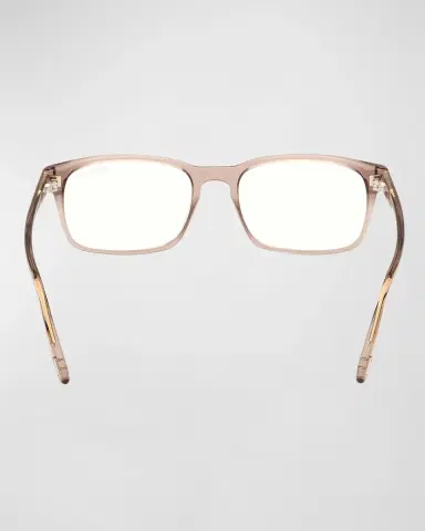 TOM FORD Blue Blocking Keyhole Acetate Rectangle Glasses | Thumbnail 4 TOM FORD Blue Blocking Keyhole Acetate Rectangle Glasses | Thumbnail 4