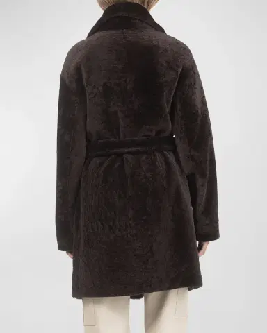 Gorski Reversible Lamb Shearling Belted Stroller Coat | Thumbnail 5 Gorski Reversible Lamb Shearling Belted Stroller Coat | Thumbnail 5