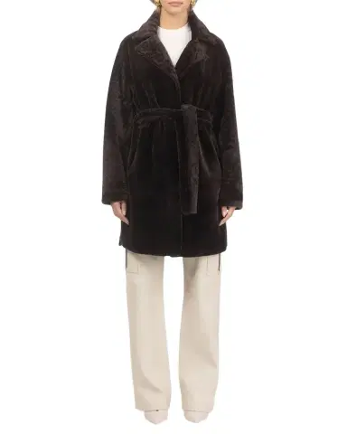 Gorski Reversible Lamb Shearling Belted Stroller Coat | Thumbnail 1 Gorski Reversible Lamb Shearling Belted Stroller Coat | Thumbnail 1