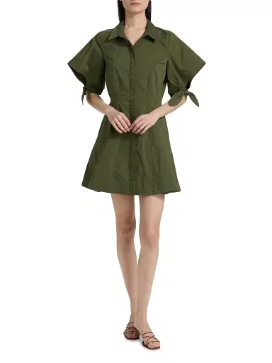 TANYA TAYLOR Women's Corinna Cotton Mini-Shirtdress | Thumbnail 2 TANYA TAYLOR Women's Corinna Cotton Mini-Shirtdress | Thumbnail 2