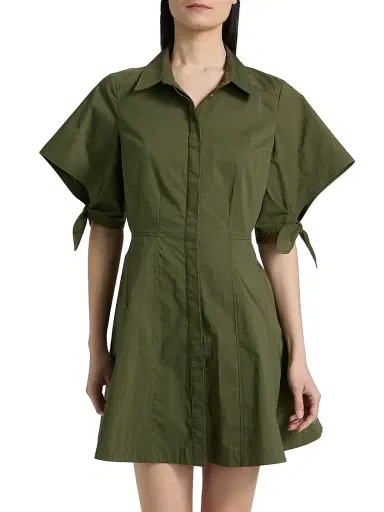 TANYA TAYLOR Women's Corinna Cotton Mini-Shirtdress | Thumbnail 3 TANYA TAYLOR Women's Corinna Cotton Mini-Shirtdress | Thumbnail 3