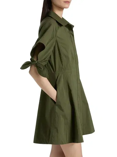 TANYA TAYLOR Women's Corinna Cotton Mini-Shirtdress | Thumbnail 4 TANYA TAYLOR Women's Corinna Cotton Mini-Shirtdress | Thumbnail 4