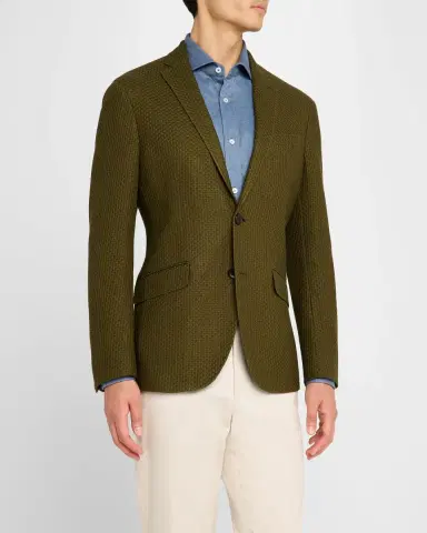 Etro Men's Basic Textured Blazer | Thumbnail 3 Etro Men's Basic Textured Blazer | Thumbnail 3