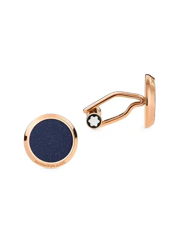Montblanc Men's Goldtone Stainless Steel Round Cufflinks - Rose Gold | Thumbnail 1 Montblanc Men's Goldtone Stainless Steel Round Cufflinks - Rose Gold | Thumbnail 1