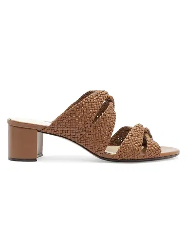 Alexandre Birman Women's Sabrina 45MM Leather Block-Heel Mules - Espresso - Size 12 | Thumbnail 1 Alexandre Birman Women's Sabrina 45MM Leather Block-Heel Mules - Espresso - Size 12 | Thumbnail 1