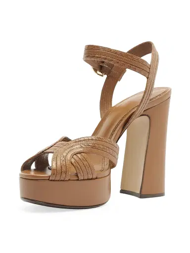 Alexandre Birman Women's Naika 0MM Python-Embossed Leather Platform Sandals - Espresso | Thumbnail 5 Alexandre Birman Women's Naika 0MM Python-Embossed Leather Platform Sandals - Espresso | Thumbnail 5