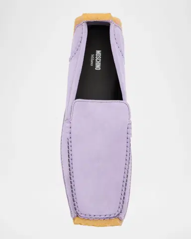 Moschino Men 's Suede Moccasins | Thumbnail 5 Moschino Men 's Suede Moccasins | Thumbnail 5