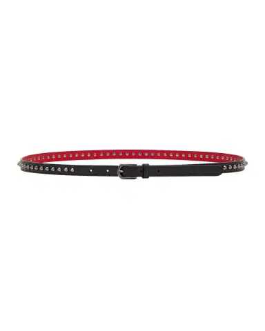 Christian Louboutin Cabata Paris Spike Skinny Belt in Calf Leather | Thumbnail 3 Christian Louboutin Cabata Paris Spike Skinny Belt in Calf Leather | Thumbnail 3