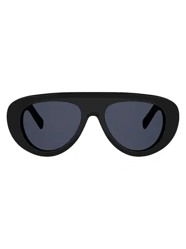 CELINE Women's Triomphe Stamp 57MM Pilot Sunglasses - Shiny Black Blue | Thumbnail 2 CELINE Women's Triomphe Stamp 57MM Pilot Sunglasses - Shiny Black Blue | Thumbnail 2