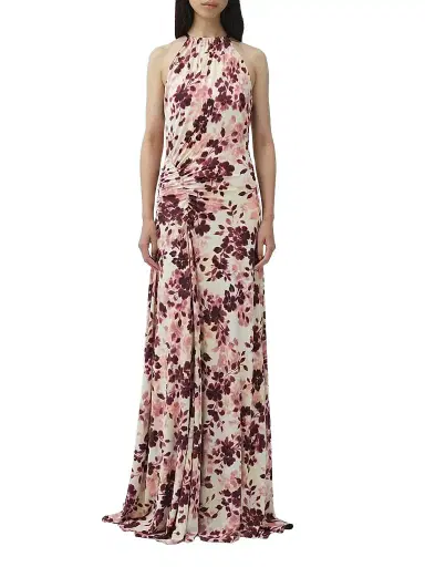 Simkhai Women's Cerin Floral Halter Maxi Dress - Fig Multi - Size XL | Thumbnail 1 Simkhai Women's Cerin Floral Halter Maxi Dress - Fig Multi - Size XL | Thumbnail 1