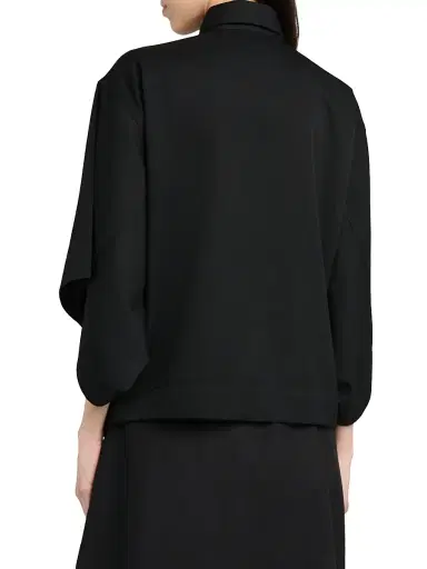 Bottega Veneta Women's Cape-Sleeve Wool-Twill Shirt - Double Black - Size 12 | Thumbnail 5 Bottega Veneta Women's Cape-Sleeve Wool-Twill Shirt - Double Black - Size 12 | Thumbnail 5