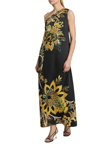 Elie Tahari Women's The Addison Floral One-Shoulder Maxi Dress - Sunray Floral Print | Thumbnail 2 Elie Tahari Women's The Addison Floral One-Shoulder Maxi Dress - Sunray Floral Print | Thumbnail 2