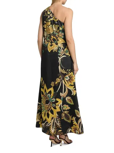 Elie Tahari Women's The Addison Floral One-Shoulder Maxi Dress - Sunray Floral Print | Thumbnail 5 Elie Tahari Women's The Addison Floral One-Shoulder Maxi Dress - Sunray Floral Print | Thumbnail 5