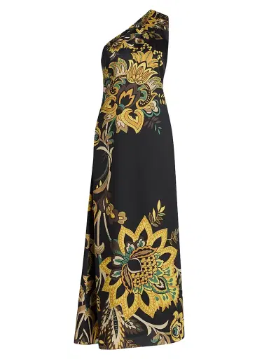 Elie Tahari Women's The Addison Floral One-Shoulder Maxi Dress - Sunray Floral Print | Thumbnail 1 Elie Tahari Women's The Addison Floral One-Shoulder Maxi Dress - Sunray Floral Print | Thumbnail 1