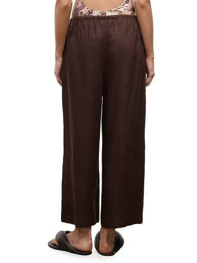 Staud Women's Mateo Linen Crop Pants - Root | Thumbnail 4 Staud Women's Mateo Linen Crop Pants - Root | Thumbnail 4