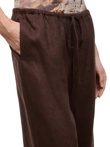 Staud Women's Mateo Linen Crop Pants - Root | Thumbnail 5 Staud Women's Mateo Linen Crop Pants - Root | Thumbnail 5