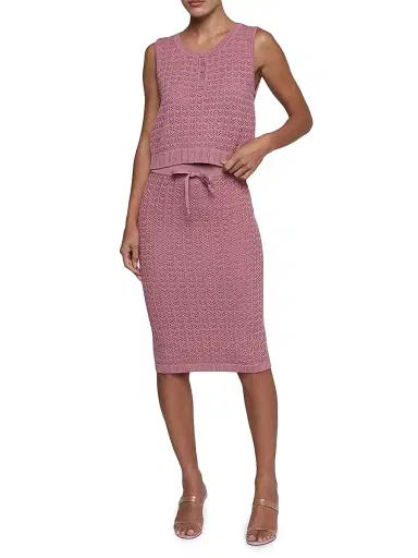L'Agence Women's Carven Pointelle-Knit Tank | Thumbnail 2 L'Agence Women's Carven Pointelle-Knit Tank | Thumbnail 2