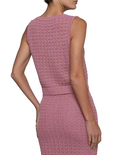 L'Agence Women's Carven Pointelle-Knit Tank | Thumbnail 5 L'Agence Women's Carven Pointelle-Knit Tank | Thumbnail 5
