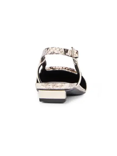 Roger Vivier Women's Snakeskin-Embossed Trim Leather Slingback Pumps - Cire | Thumbnail 3 Roger Vivier Women's Snakeskin-Embossed Trim Leather Slingback Pumps - Cire | Thumbnail 3