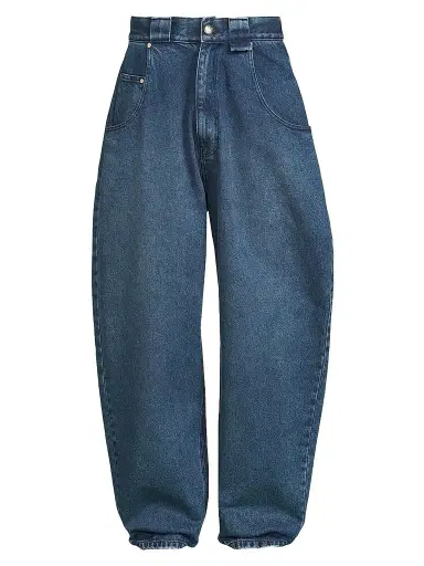 Willy Chavarria Men's Bad Boy Barrel Jeans - Washed Indigo | Thumbnail 1 Willy Chavarria Men's Bad Boy Barrel Jeans - Washed Indigo | Thumbnail 1