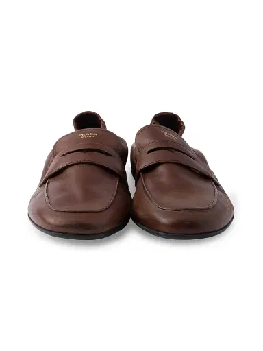 Prada Women's Shuffle Antiqued Leather Loafers | Thumbnail 3 Prada Women's Shuffle Antiqued Leather Loafers | Thumbnail 3