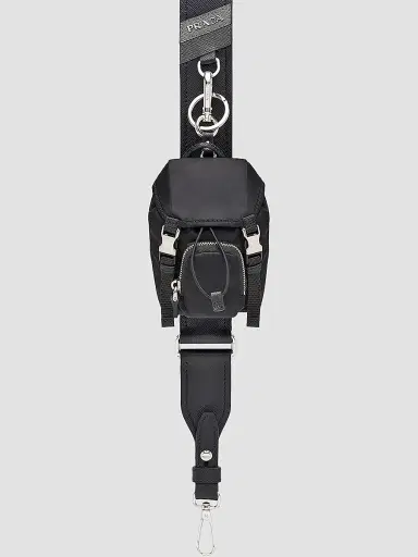 Prada Men's Re-Nylon Mini Pouch - Black | Thumbnail 3 Prada Men's Re-Nylon Mini Pouch - Black | Thumbnail 3