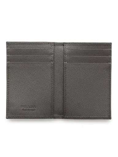 Prada Men's Saffiano Leather Card Holder | Thumbnail 2 Prada Men's Saffiano Leather Card Holder | Thumbnail 2
