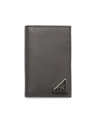 Prada Men's Saffiano Leather Card Holder | Thumbnail 1 Prada Men's Saffiano Leather Card Holder | Thumbnail 1