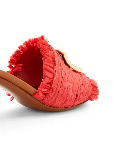 Dolce & Gabbana Women's Woven Logo Block-Heel Sandals - Rosso Sabbia | Thumbnail 5 Dolce & Gabbana Women's Woven Logo Block-Heel Sandals - Rosso Sabbia | Thumbnail 5