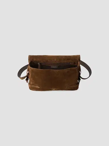 Prada Men's Suede Shoulder Bag | Thumbnail 5 Prada Men's Suede Shoulder Bag | Thumbnail 5